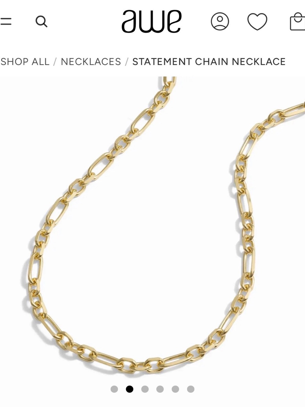 Awe Inspired Statement Chain Necklace - Picture 3 of 3